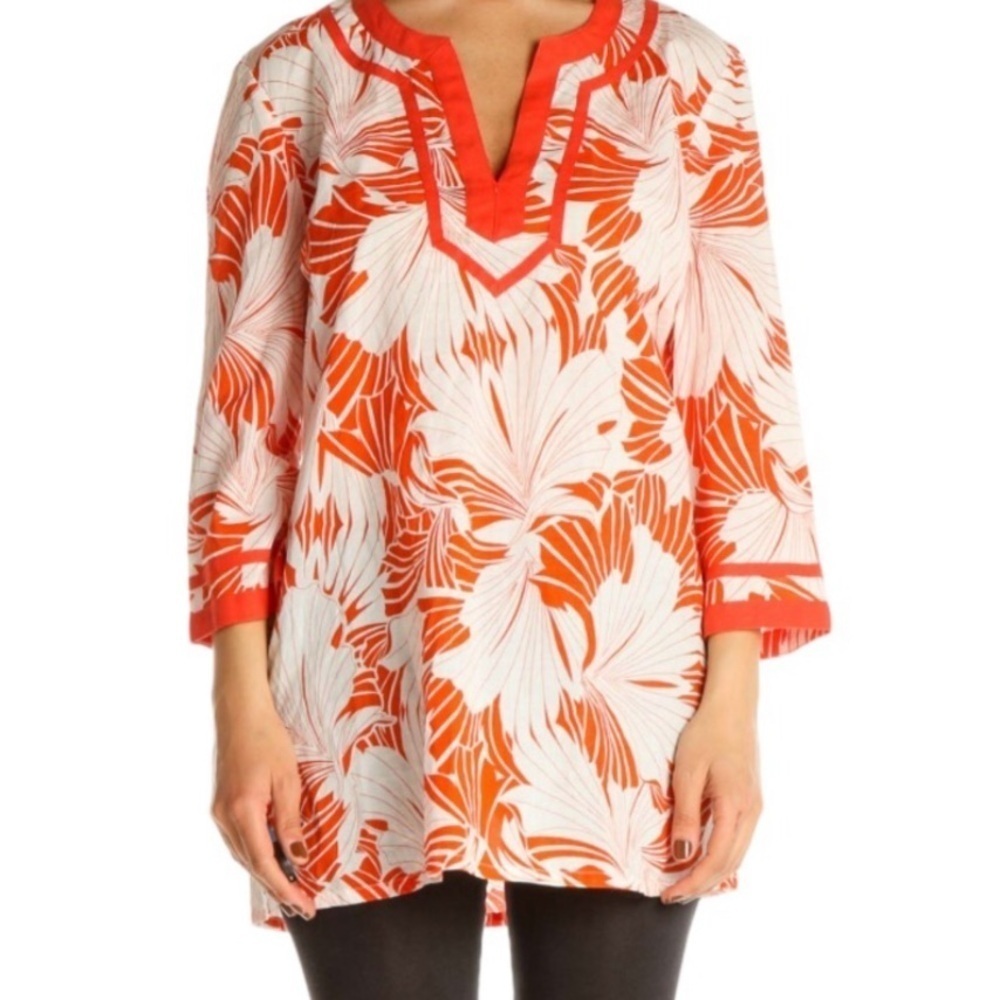 J.Crew Tropical Print All Day Wear Blouse